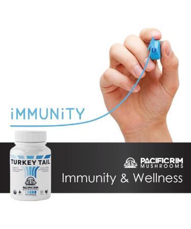Pacific Rim Mushrooms Turkey Tail Supplement | High Potency 10:1 extract | 1000 mg per serving | Immune System and Digestive Support | 300 Capsules 300 count (Pack of 1) - Buy Online on GoSupps.com