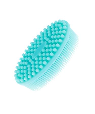 Hemoton Silicone Body Brush Cleaning Scrubber Silicone Scrubbers Body Cleaning Sponge Bath Care Brush Bath Brush Take a Bath Exfoliating Brush Scrub Brush Massage Brush Baby Blue 1PCS Blue