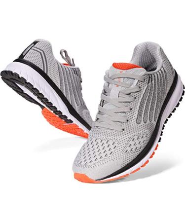Joomra Whitin Men's Supportive Running Shoes Cushioned Lightweight Athletic Sneakers 11 Light Grey