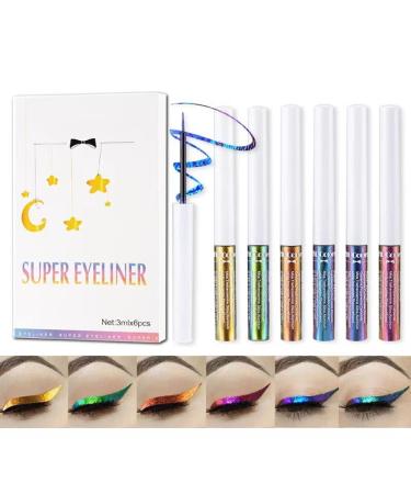 6 Colors Chameleon Liquid Eyeshadow Metallic Glitter Shimmer Eye Shadow Set Long Lasting Waterproof Multichrome Eyeshadows Makeup Set