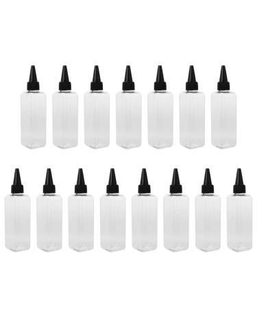 Minkissy Shampoo container 15PC's order bottle Salon hair color bottle bottle hairdresser tool black pr Tip plastic bottles plastic bottles empty bottles 100ml black tip