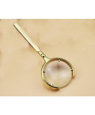 Handheld Glass 10x Lens - 10 LED Lights - Portable Glass Suitable for The Elderly Low Vision Reading Books Pages Magazines Newspapers and Maps HD Glass (Color : Parent) Good Times