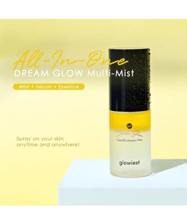 glowiest Dream Glow Camellia Essence Mist- Skin Hydration & Soothing. Glow-Booster All In One Multi Mist+Toner+Serum l 75% Camellia Flower Water - composed of 6 premium plant oils - 35ml/1.18 fl oz. 1.18 Fl Oz (Pack of 1) - Buy Online on GoSupps.com