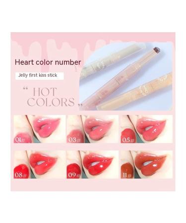 Flortte Heart-Shaped Jelly Lipstick (#03) - Moisturizing Lip Gloss for Sweet and Plump Lips - Buy Online on GoSupps.com