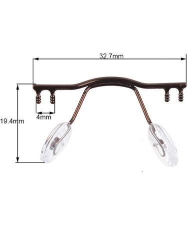 Mayabi Metal Replacement Nose Bridge - 10-Pack Glasses Bridge Accessories with Nasal Cushion - Edgeless Frame in Gold & Black - Buy Online on GoSupps.com