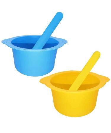 Buy Silicone Wax Pot Liner (2PCs) - Reusable Silicone Wax Melting Bowl with 2 Spatulas | Perfect for Hair Removal | International Shipping Available - Buy Online on GoSupps.com