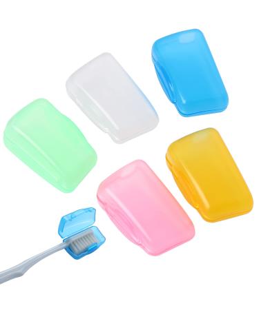 Sliverdew 5 Pcs Toothbrush Cover Toothbrush Covers Caps Portable Toothbrush Head Case Cover Travel Toothbrush Head Holder for Home Office Hotel Outdoor