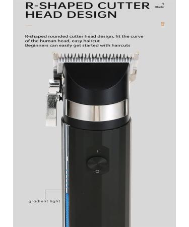 Professional Men's Hair Clippers - High-Power Electric Hair Clipper for Salon - Black Gradient Fader - International Shipping Available - Buy Online on GoSupps.com