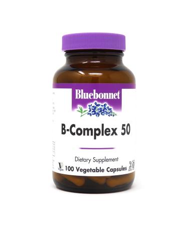 Bluebonnet Nutrition B-Complex 50 100 Vegetable Capsules