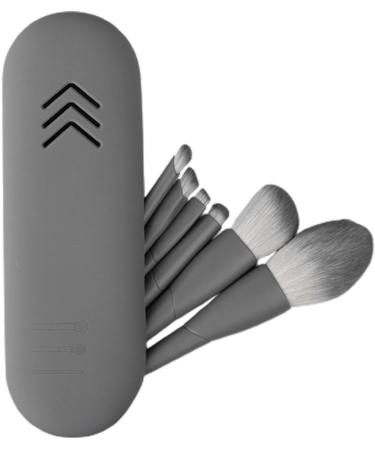 Teksome Makeup Brush Set | Face Eye Eyeshadow Brush Set - Foundation Brush Make up Brushes Set with Storage Bag for Women and Girls grey - Buy Online on GoSupps.com