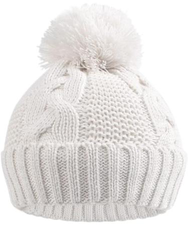 XIAOHAWANG Causal Winter Baby Knit Hat for Boys & Girls | Pompom Cap 0-3 Years | White+Pink - Buy Online on GoSupps.com