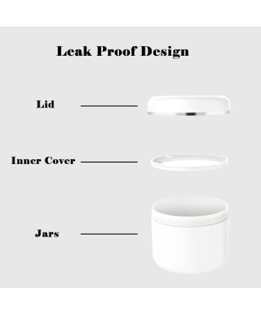 Draderch 12-Pack 50ml White Empty Jars with Lids - Ideal for Cosmetics Creams Lotions Essential Oils | Mini Spatula & Labels Included - Buy Online on GoSupps.com