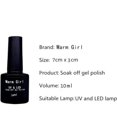 Warm Girl UV Gel Nail Polish 8 Colors Dark Shade Understated Elegance Colors - Soak Off Home Gel Manicure Set 10ml Each - Buy Online on GoSupps.com