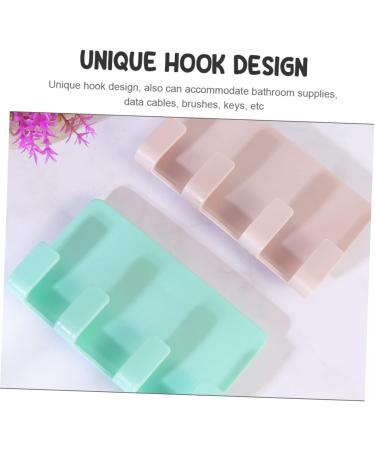 Buy Hemoblo 8-Piece Bedroom Shaving Organizer Bracket - Wall Hooks for Razors Smartphones & Chargers - Plastic Cell-Free Design - Perfect for Kitchen & Bathroom - Buy Online on GoSupps.com