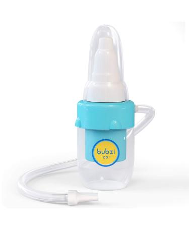 Baby Nasal Aspirator for Sinus Congestion Relief, Baby Essentials Booger Sucker, Bonus Storage Case, Premium Mucus Extractor for Cold and Flu, Gentle Nose Cleaner Suction Blue
