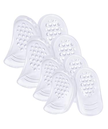 4 Pairs Self-Adhesive Heel Pad Clear Heel Pads Shoe Heel Inserts Heel Grips for Shoes Shoe Accessories U- Silicon Heel Pads Soft Heel Pads Womens Gown Breathable Women's Gel Handle/275 As Shown