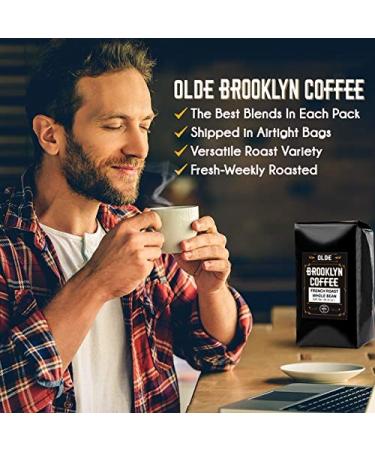 French Roast Whole Bean Coffee - Dark Roast - 5 lb Bag for Classic Breakfast House Gourmet Espresso - Roasted in New York - Buy Online on GoSupps.com
