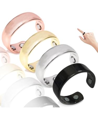 Ubaldi Olux Ring-Olux Ring 1st Gen Blood Glucose Control Ring-Olux Ring 1st Gen Lymphatic Drainage Magnetic Ring for Women Men Olux-The First Health Ring Ever Acupressure Magnetic Ring (4PCS)