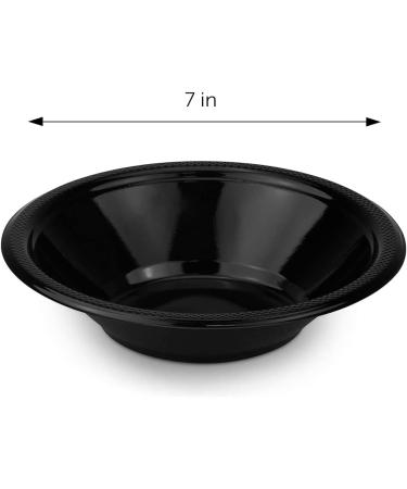 DecorRack 24 Small Plastic Bowls 7 inch Disposable Popcorn Soup and Salad Bowls Kids Birthday and Holiday Party Supplies Fruit Snack Serving Bowl 12 oz Black (Pack of 24) - Buy Online on GoSupps.com