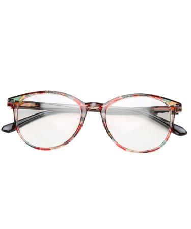 Fashionable reading glasses reading glasses reading glasses Gemille Senior glasses glasses computer accessories peripheral grooves with storage box (tea colorful frame)