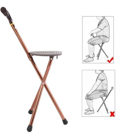 Walking Stick Seat Folding Walking Sticks Folding Stool Multi-Function Handle Lighweight Aluminium Height Adjustable Max User Weight 200kg Surprise Gift - Buy Online on GoSupps.com