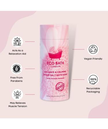 Eco Bath London Balance & Calming Epsom Salt Bath Soak 1kg - White | Pack of 1 - Buy Online on GoSupps.com