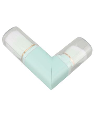 Double Head Retractable Powder Brush Portable Makeup Brush Exquisite Craftsmanship 360 Degree Rotation for Travel (Blue)