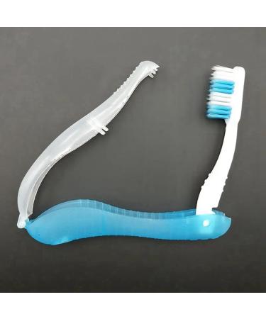 Rordigo 10Pcs Navy Blue Travel Toothbrush Set - Folding Camping & Hiking Oral Care Tools - Buy Online on GoSupps.com