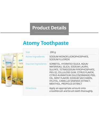 Atomy Toothpaste Propolis 5-Pack (5 x 7.05 oz) - Buy Online on GoSupps.com