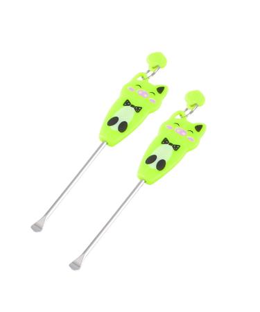 Qtqgoitem Green Cartoon Pig Pattern Earpick Earwax Ear Wax Remover Ears Care Tool 2 Pcs (Model: 8c8 8fc 801 f33 649)