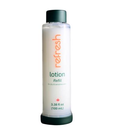 Refresh Nourishing Skincare Body Lotion - Cosmetic Grade Deep Hydration for Dry & Sensitive Skin Botanical Long-lasting Non-irritating Formula Eco-friendly Airless Pump Bottle - REFILL