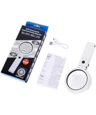USB Eight LED Light Handheld Magnifier Stand-up Desktop Reading Repair Multi-Purpose Magnifier White 5x/11x Made in China - Buy Online on GoSupps.com