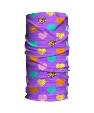 HAD children's multifunctional scarf hearts colorful polyester size S