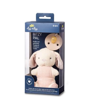 Itzy Ritzy - Bitzy Pal Pacifier & Lovey Set  Detachable Bunny Lovey & Coordinating Natural Rubber Pacifier  Ideal for Ages 0-6 Months  Bunny Bunny 1 Count (Pack of 1) - Buy Online on GoSupps.com
