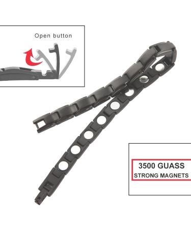 Magnetic Bracelet for Women - 3500 Gauss Strong Joint Support - Health Gift for Mother's Day (Black) - Buy Online on GoSupps.com