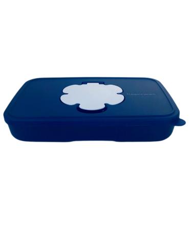 Tupperware box for wet wipes make-up baby children 650 ml dark blue blue