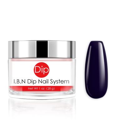 Dark Purple Dipping Powder 1 Ounce (Added Vitamins) I.B.N Nail Dip Acrylic Powder DIY Manicure Salon Home Use, Light Weight and Firm, No Need UV LED Lamp Cured (DIP 033)