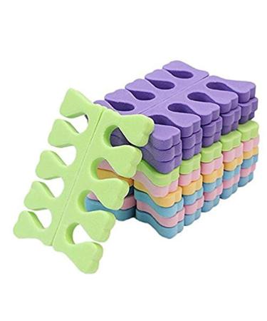 TOSSPER 20x Soft Sponge Finger Toe Separators For Salon Nail Art Pedicure Manicure Tool