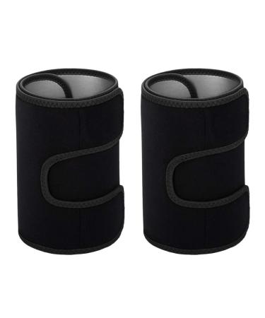 MOVKZACV 1Pair Slim Heat Thigh Trimmers - Increase Heat & Sweat for Weight Loss | Compression Sleeves for Slimmer Toned Legs | Black - Buy Online on GoSupps.com