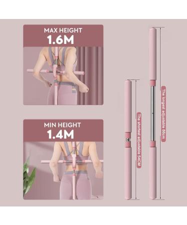DREAM BRIGHT Premium Quality Pink Yoga Stick Posture Corrector for Women - Back Straightener Hunchback Corrector - Yoga Club Essential - Buy Online on GoSupps.com