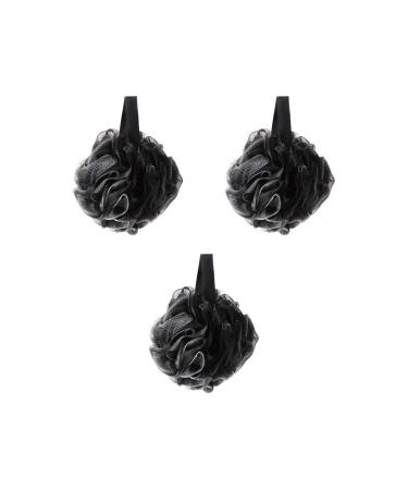 3Pcs Loofah Sponge Exfoliator Set - Bath Ball Shower Scrubber & Mesh Pouf for Ultimate Body Care | Exfoliating Bathing Accessories - Buy Online on GoSupps.com