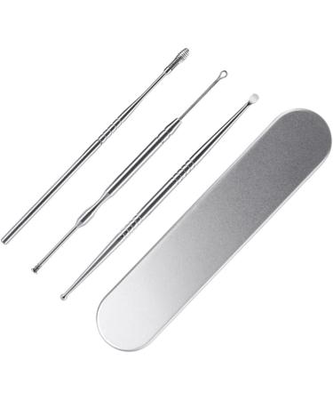 FRCOLOR Ear Wax Cleaner Kit - 3pcs Ear Scoops & Tools for Safe Ear Wax Removal - Stainless Steel Ear Cleaning Set - Buy Online on GoSupps.com