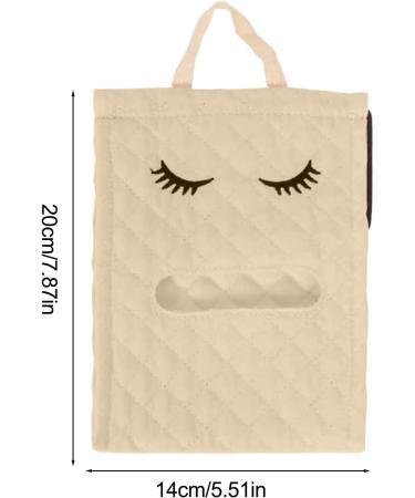 Toilet Paper Cute Eyelash Shape Cotton Toilet Paper Storage | Toilet Paper Dispenser Box for Camping Bathroom RV Car Travel No Glue or Drill Needed Beige - Buy Online on GoSupps.com