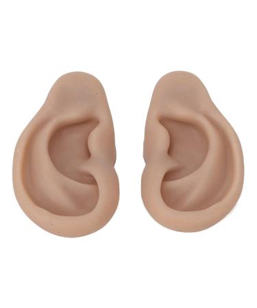 Realistic Fake Ear Model for Ear Piercing - Reusable Soft Silicone Simulation (Dark Skin Color) - Buy Online on GoSupps.com
