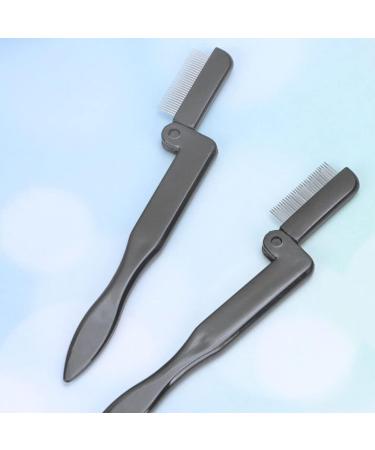 Lurrose 3-Piece Eyelash Comb & Eyebrow Trimming Tools - Rustproof Steel Makeup Brushes for Perfect Eyelash Shaping & Brow Grooming - Multi-Purpose Beauty Essentials - Buy Online on GoSupps.com