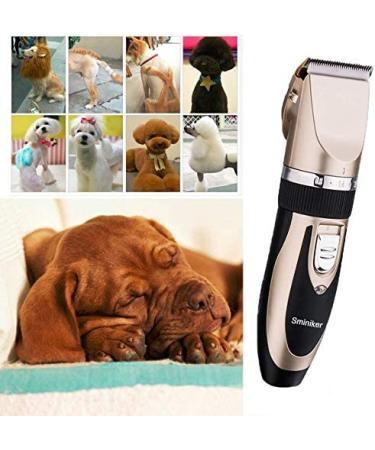 Sminiker Professional Rechargeable Cordless Pet Grooming Clippers - Perfect for Dogs, Cats, Horses - Includes Comb Guides - Pet Grooming Kit - Buy Online on GoSupps.com