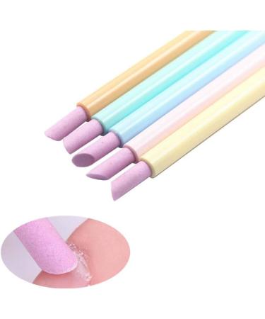 Lurrose 2pcs Stone Sanding Nail File Cuticle Trimmer Remover Pusher Dead Skin Callus Removal Fork Practical Nail Art Buffing Tools - Buy Online on GoSupps.com