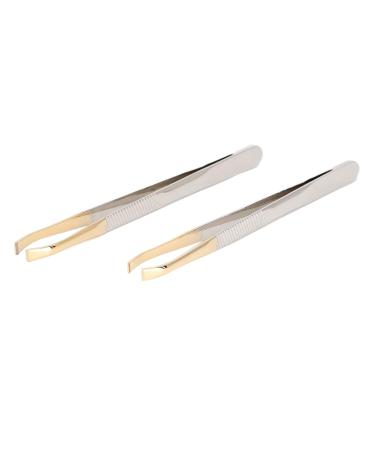 Precision Pink Eyebrow Tweezers for Women - 2 Piece Set | Daily Beauty Tools for Ingrown Hair & Eyebrow Shaping - International Shipping - Buy Online on GoSupps.com
