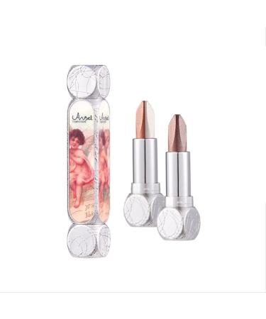 Beliky Girl Glitter eyeshadow stick lightweight luxury double-ended shimmering cream eyeshadow stick dual-color eyeshadow pencil for lazy people eyeshadows (#1)