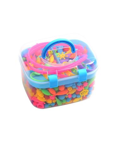 HEMOTON 1 Box Necklace Jewelry Little Girl Necklace Childrens Toy Pop Beads Toys Toys Jewelry Making Kit Toys DIY Necklaces Beads Bracelets Cute Bracelets for